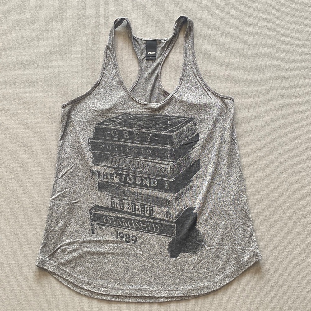 Obey Gray Razor back Tank